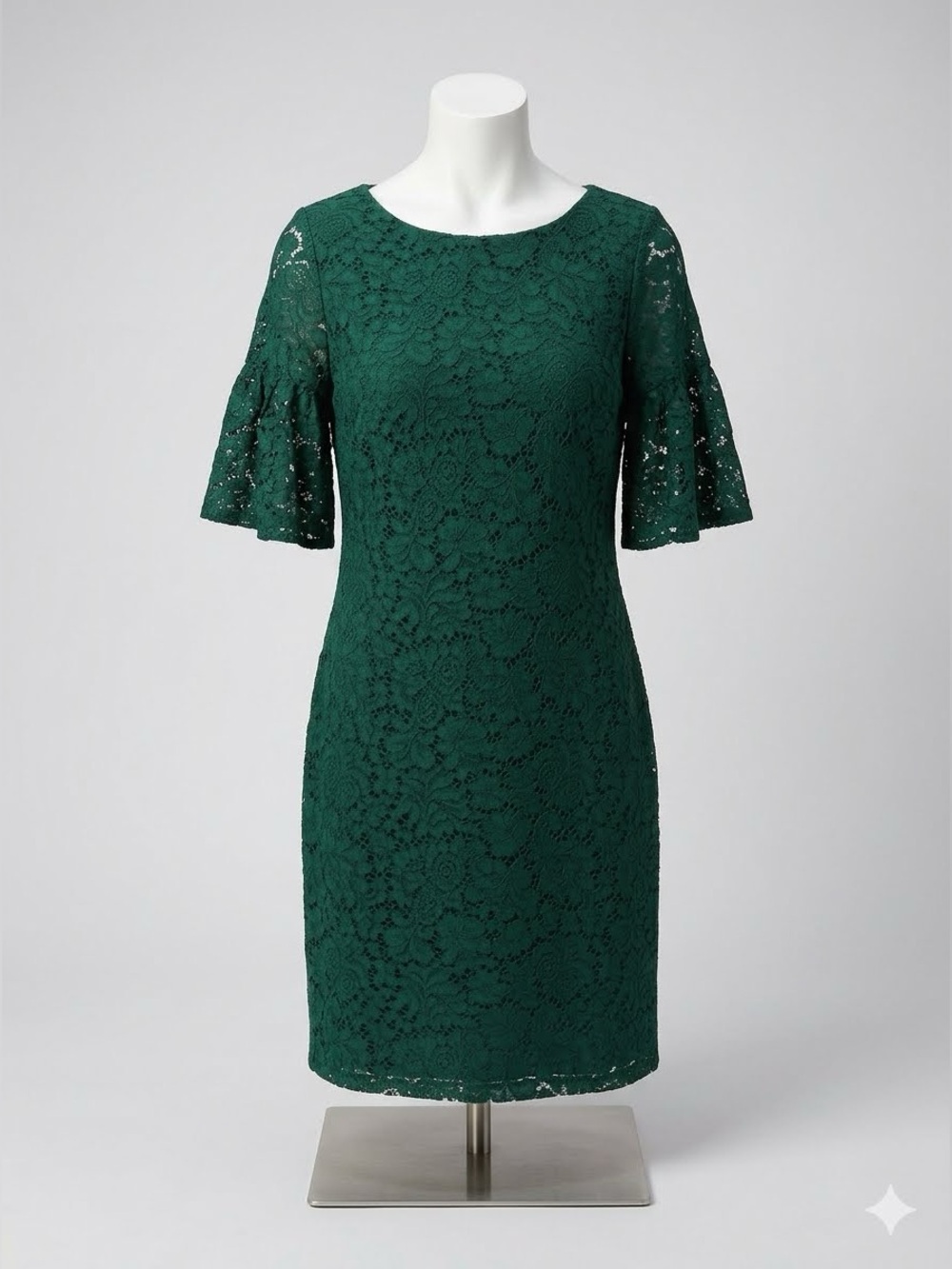 Ralph Lauren Emerald Lace Mini Dress